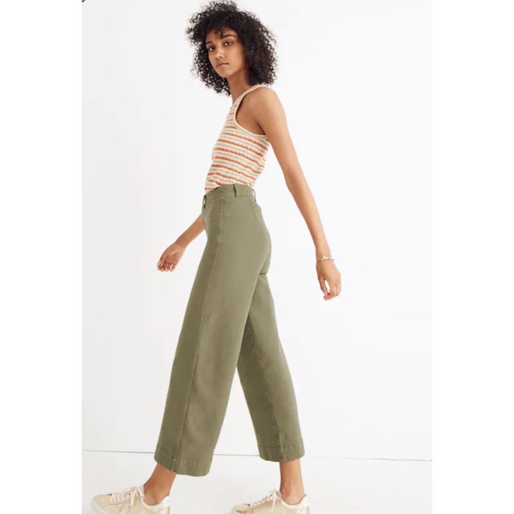 Madewell Emmett Wide-Leg Crop Pants in‎ Surplus Size 31 - Picture 3 of 10